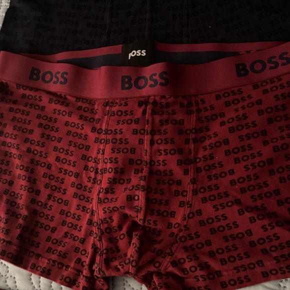 Boss Men's Boxer Briefs - dark blue, red, and brown - Picture 2 of 9